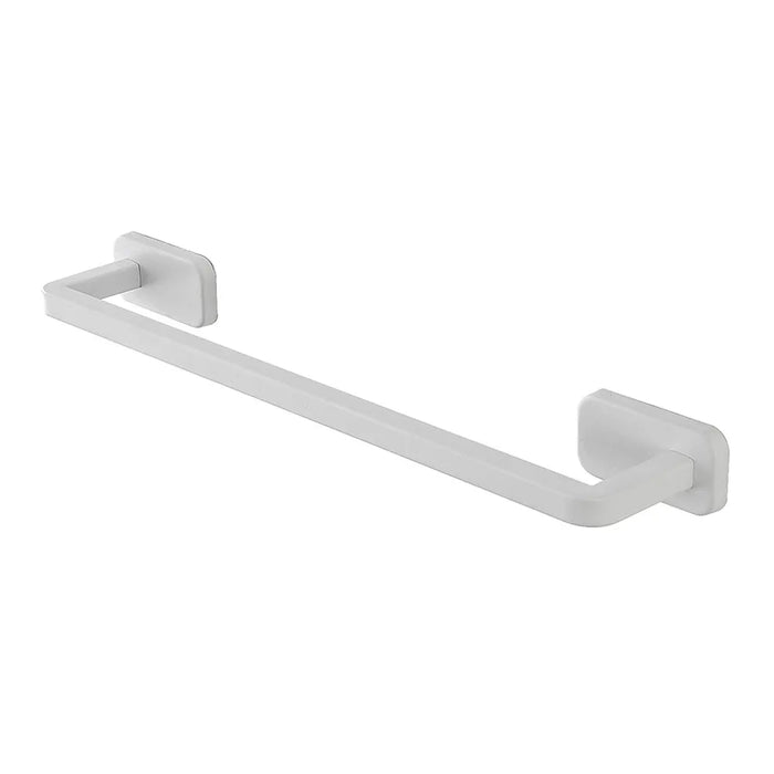 Portasciugamani a muro 45 cm in acciaio inox bianco con doppio fissaggio