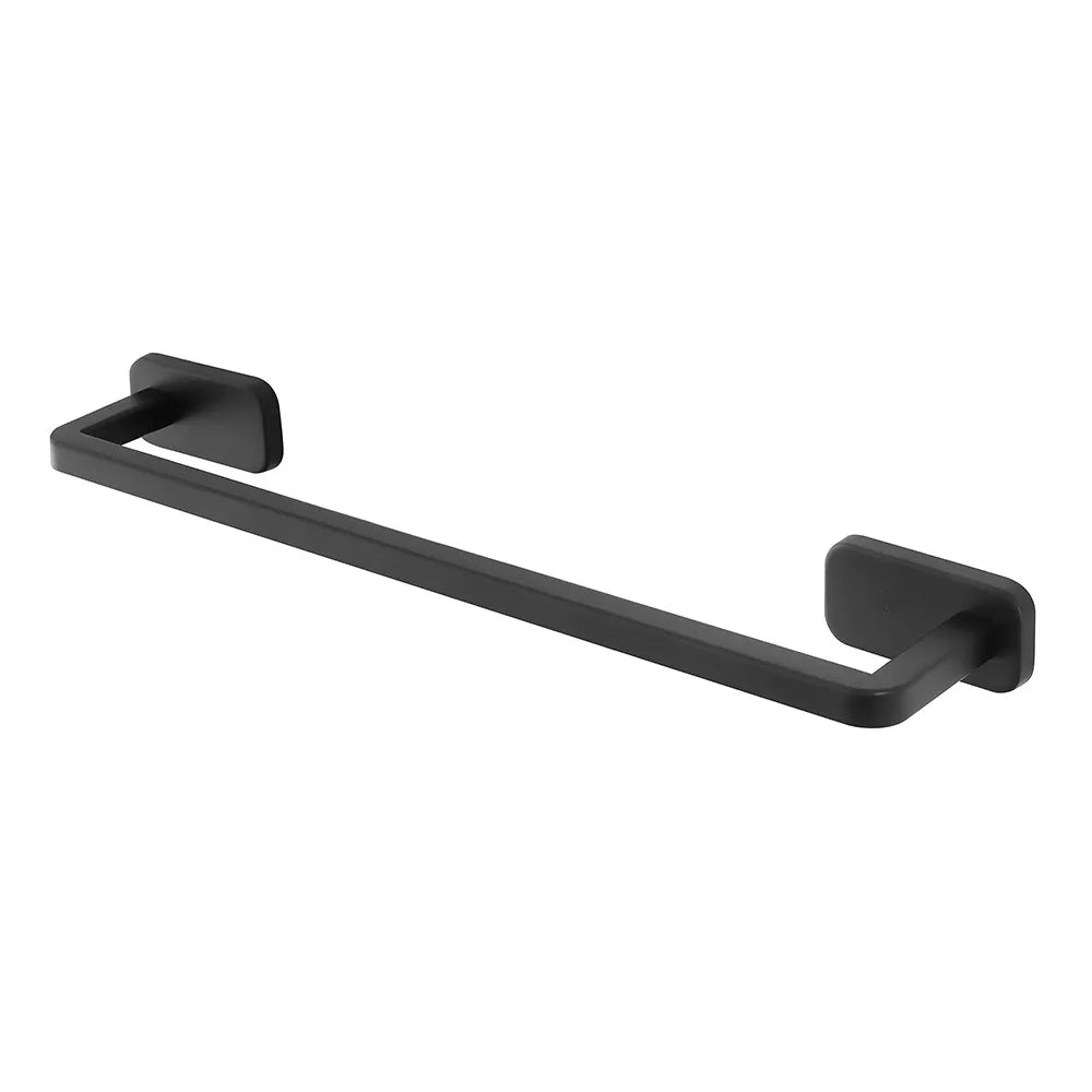 Portasciugamani a muro 45 cm in acciaio inox nero con doppio fissaggio