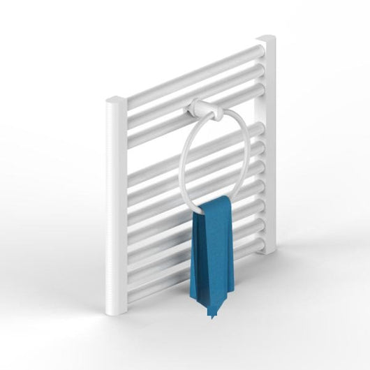 Portasciugamani ad Anello Serie Smart Bianco per Portasalviette e Termoarredo