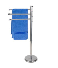 Portasciugamani Da Terra Piantana 80cm 3 Bracci Porta Asciugamano In Metallo         