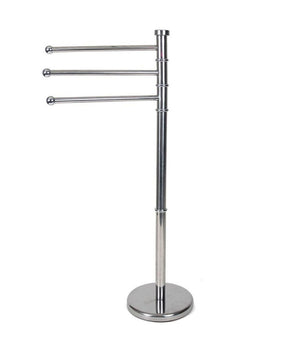 Portasciugamani Da Terra Piantana 80cm 3 Bracci Porta Asciugamano In Metallo         