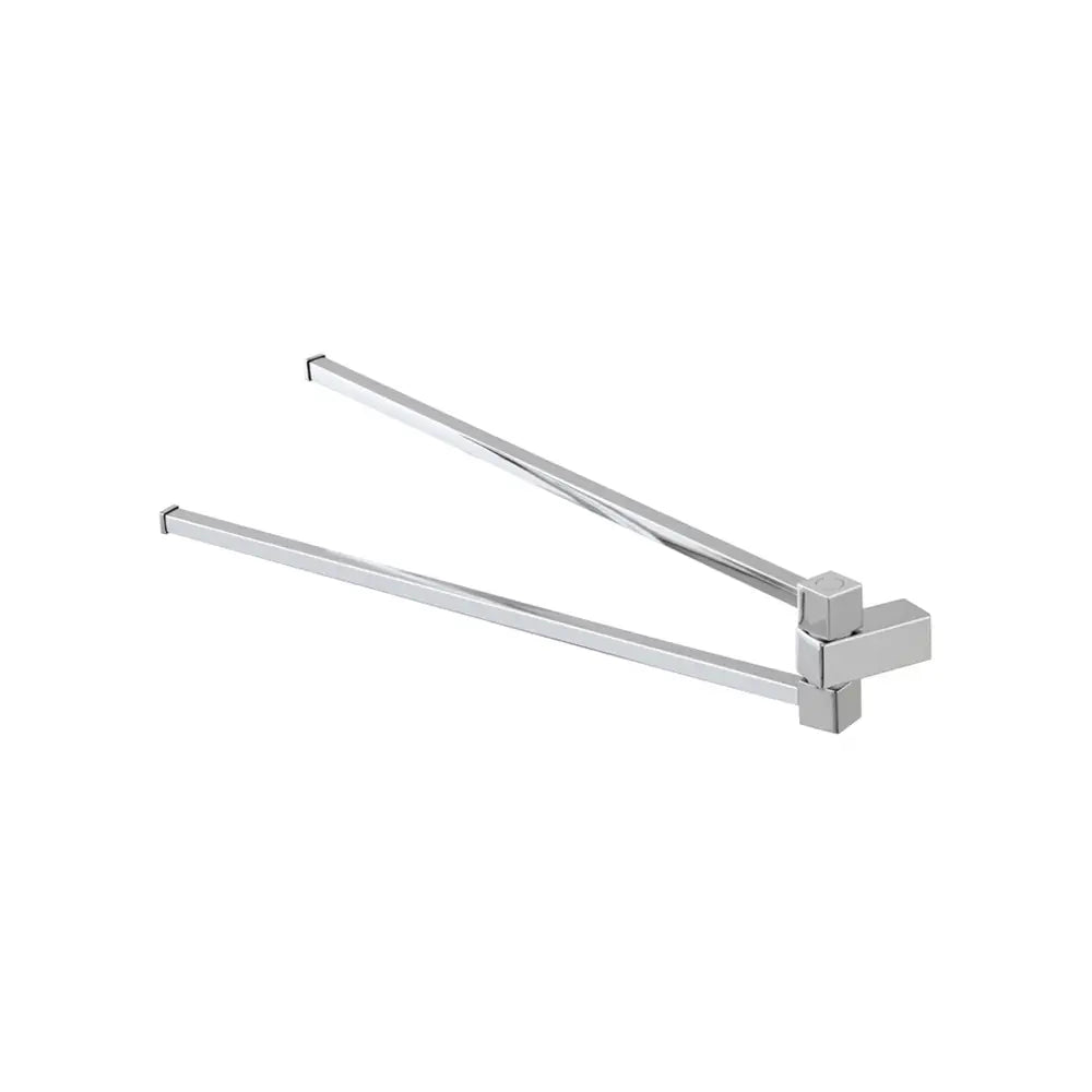 Portasciugamani 39 cm a snodo con due bracci in acciaio cromato | Unica