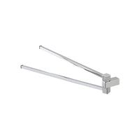 Portasciugamani 39 cm a snodo con due bracci in acciaio cromato | Unica