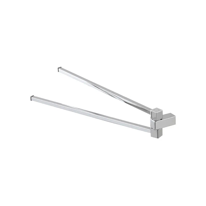 Portasciugamani 39 cm a snodo con due bracci in acciaio cromato | Unica