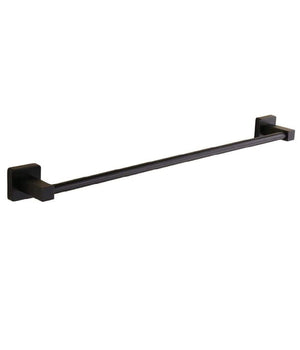 Portasciugamani In Acciaio Inox Singolo Nero Da 60 Cm Per Bagno Design Moderno         