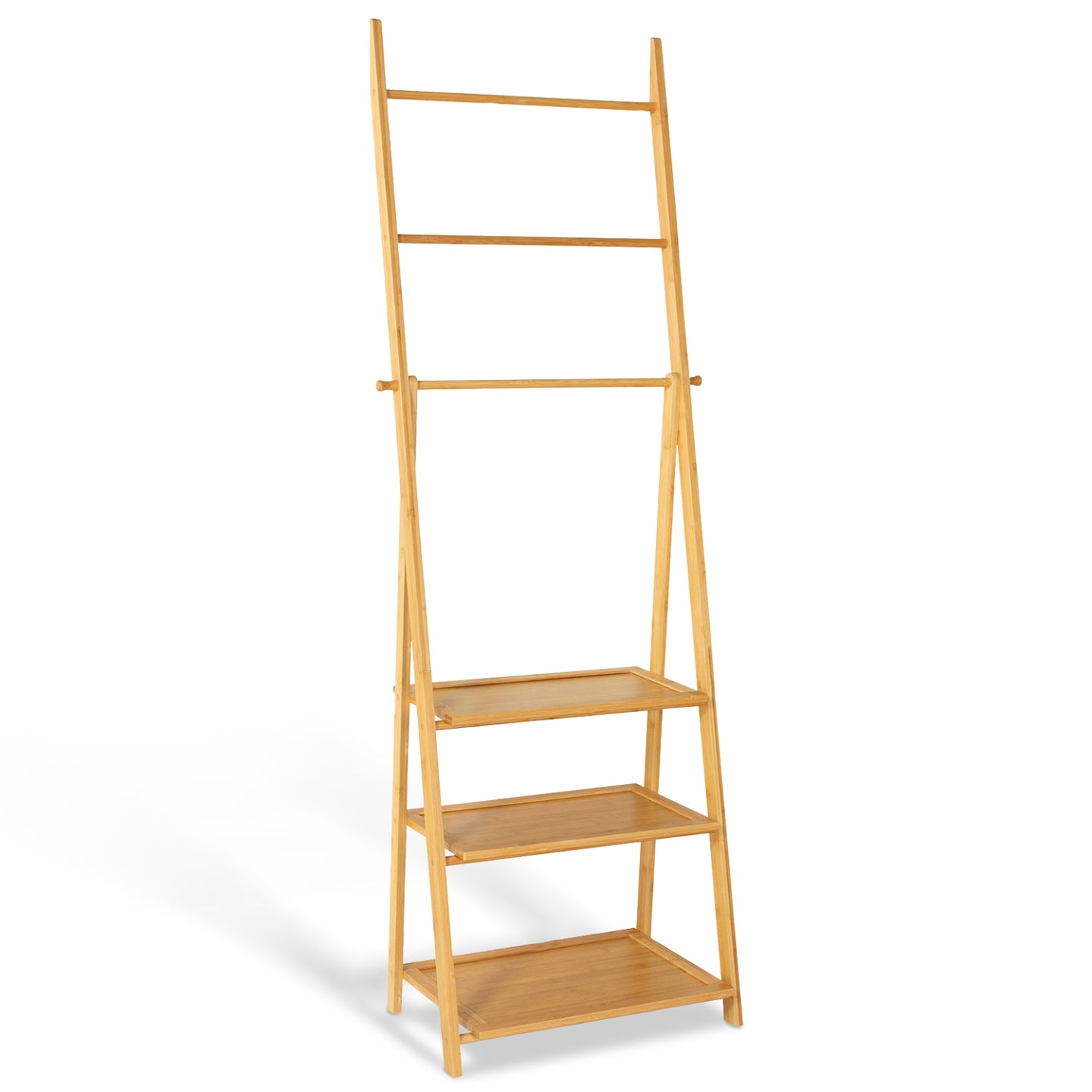 IDMarket - Portasciugamani LANA in bambù 3 ripiani