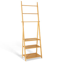 IDMarket - Portasciugamani LANA in bambù 3 ripiani