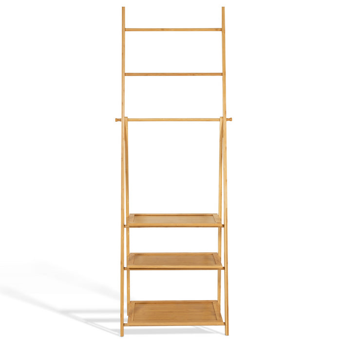 IDMarket - Portasciugamani LANA in bambù 3 ripiani