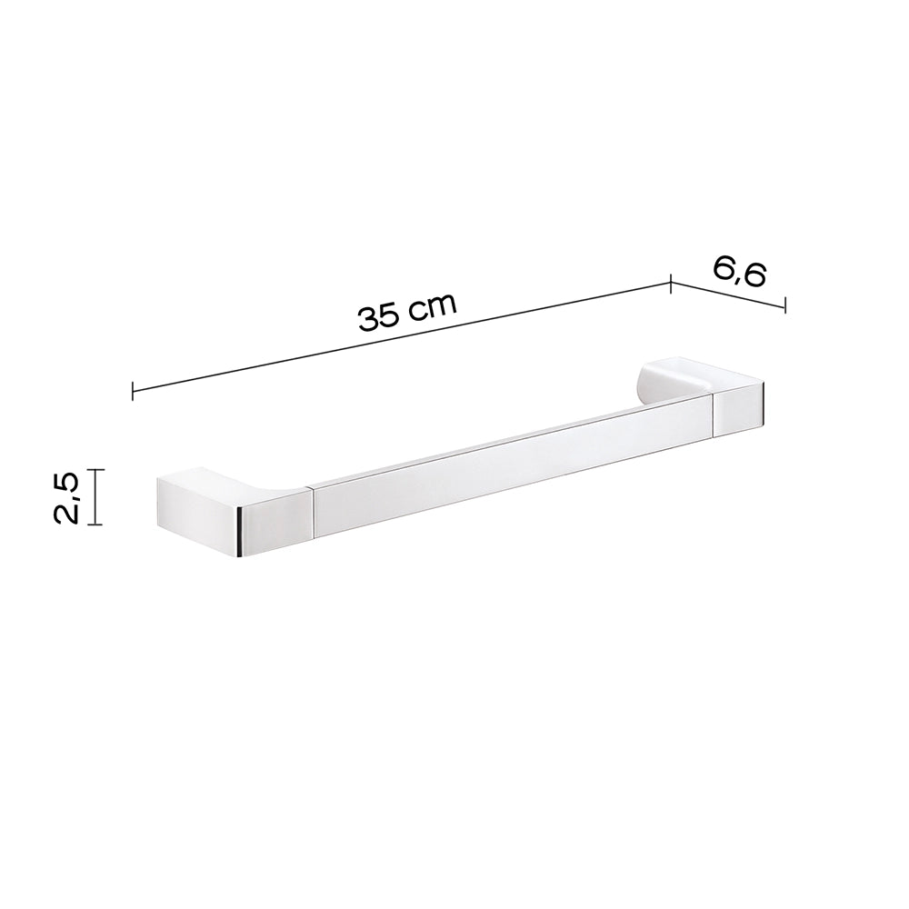 Portasalviette a muro 35 cm Gedy in ottone cromato | Pirenei