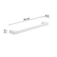 Portasalviette a muro 45 cm Gedy in ottone bianco | Pirenei