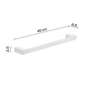 Portasalviette a muro 45 cm Gedy in ottone bianco | Pirenei
