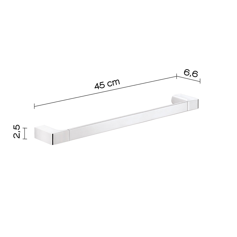 Portasalviette a muro 45 cm Gedy in ottone cromato | Pirenei