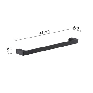 Portasalviette a muro 45 cm Gedy in ottone nero opaco | Pirenei