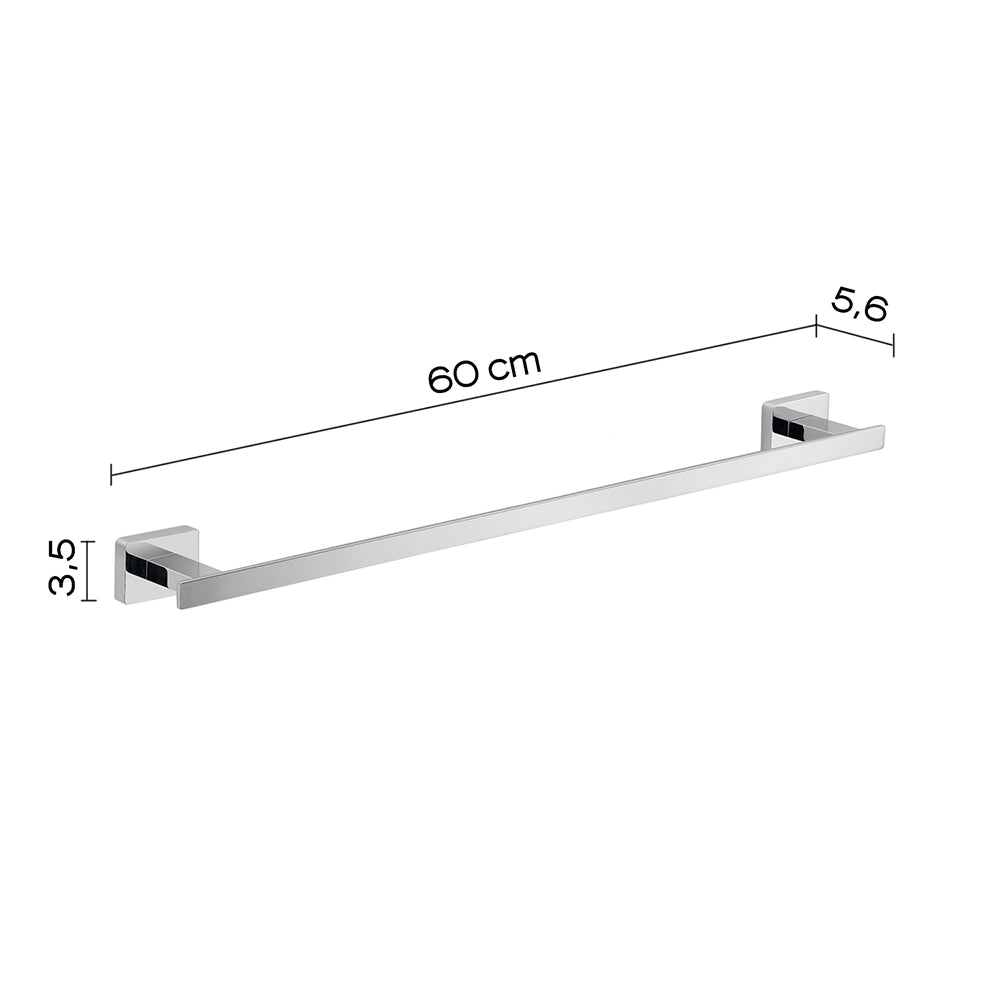 Portasalviette a muro 60 cm Gedy in acciaio cromato | Atena