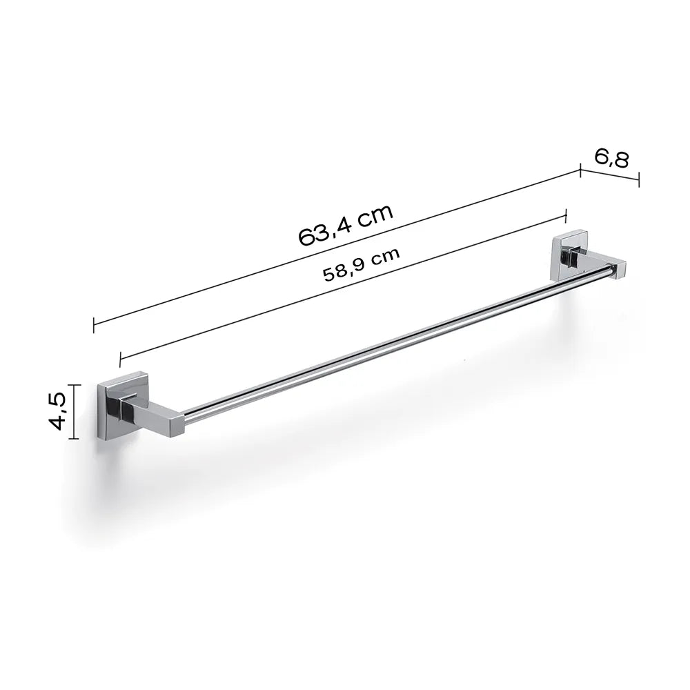Portasalviette a muro 60 cm Gedy in acciaio cromato | Olimpo