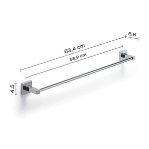 Portasalviette a muro 60 cm Gedy in acciaio cromato | Olimpo