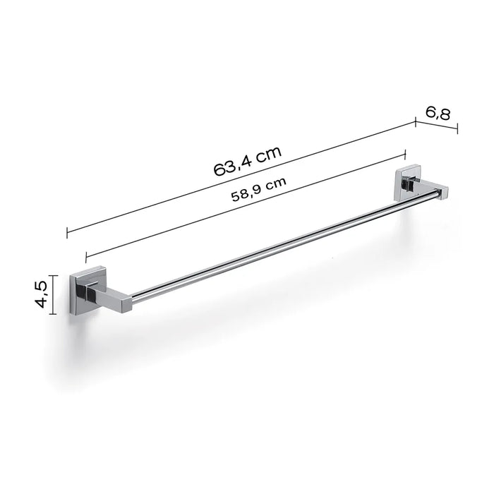Portasalviette a muro 60 cm Gedy in acciaio cromato | Olimpo