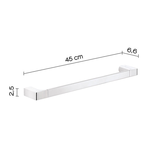 Portasalviette a muro 60 cm Gedy in ottone cromato | Pirenei