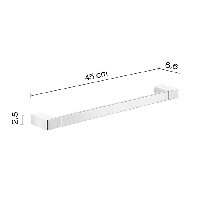 Portasalviette a muro 60 cm Gedy in ottone cromato | Pirenei