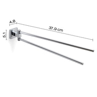 Portasalviette a snodo a muro 39 cm Gedy in acciaio cromato | Olimpo
