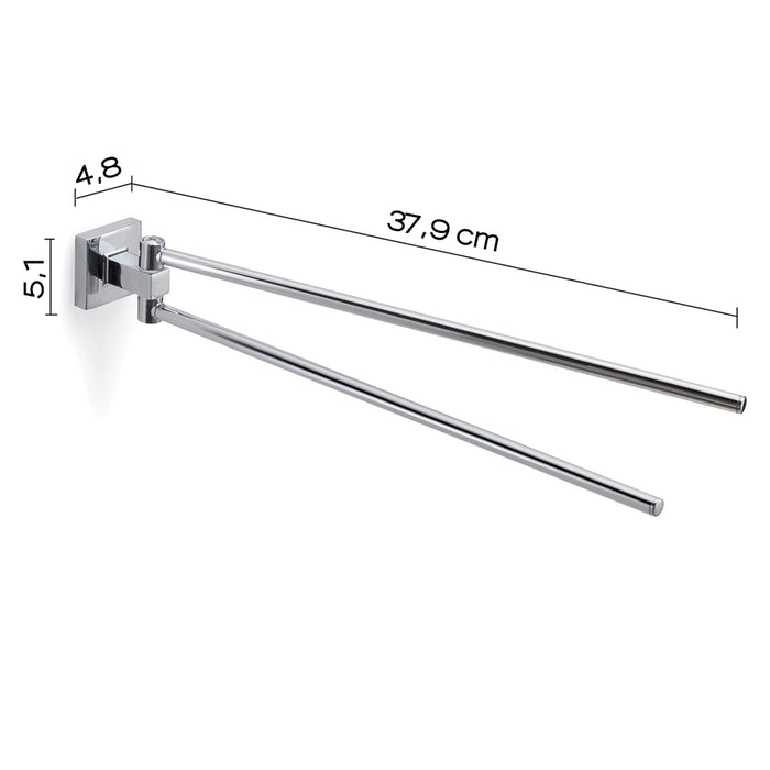 Portasalviette a snodo a muro 39 cm Gedy in acciaio cromato | Olimpo