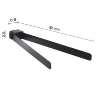 Portasalviette a snodo a muro 36 cm Gedy in ottone nero opaco | Pirenei
