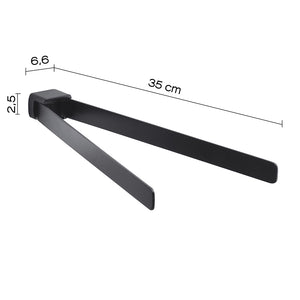 Portasalviette a snodo a muro 36 cm Gedy in ottone nero opaco | Pirenei