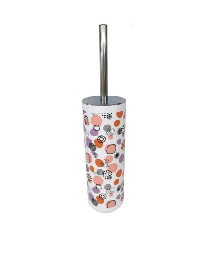 Portascopino A Cilindro 9.1x26.8cm Scopino Bagno Wc Toilette Sfere Astratte 87085         