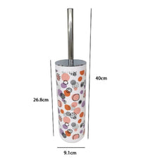 Portascopino A Cilindro 9.1x26.8cm Scopino Bagno Wc Toilette Sfere Astratte 87085         