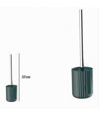 Portascopino Arredo Da Bagno Wc Toilette Verde Rigato Con Scopino Completo 69955         