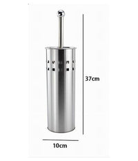 Portascopino Bagno Contenitore Spazzolone Wc In Acciaio Satinato Decorato 69442         