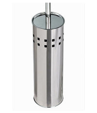 Portascopino Bagno Contenitore Spazzolone Wc In Acciaio Satinato Decorato 69442         