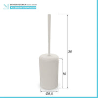 Portascopino da appoggio beige in plastica Ring