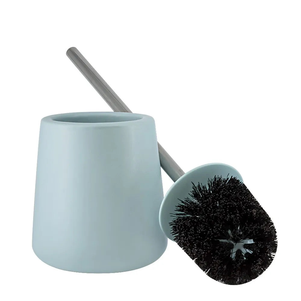 Portascopino wc in ceramica da appoggio linea Sidney turchese pastello