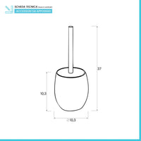 Portascopino Da Appoggio In Poliresina Sabbia Effetto Pietra Stone