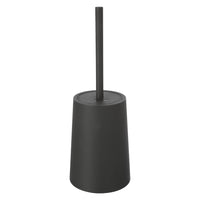 Porta scopino wc da appoggio in plastica grigia dal design tondo