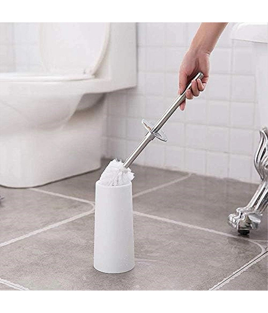 Portascopino Da Terra Bagno Toilette Con Scopino Spazzola Per Wc 2 Colori 62305         