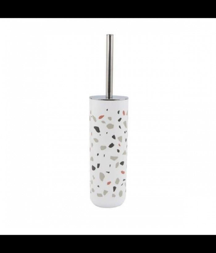 Portascopino Graniglia In Plastica Bianco Multicolore 9.1x26.8 Cm Scopino 69843         