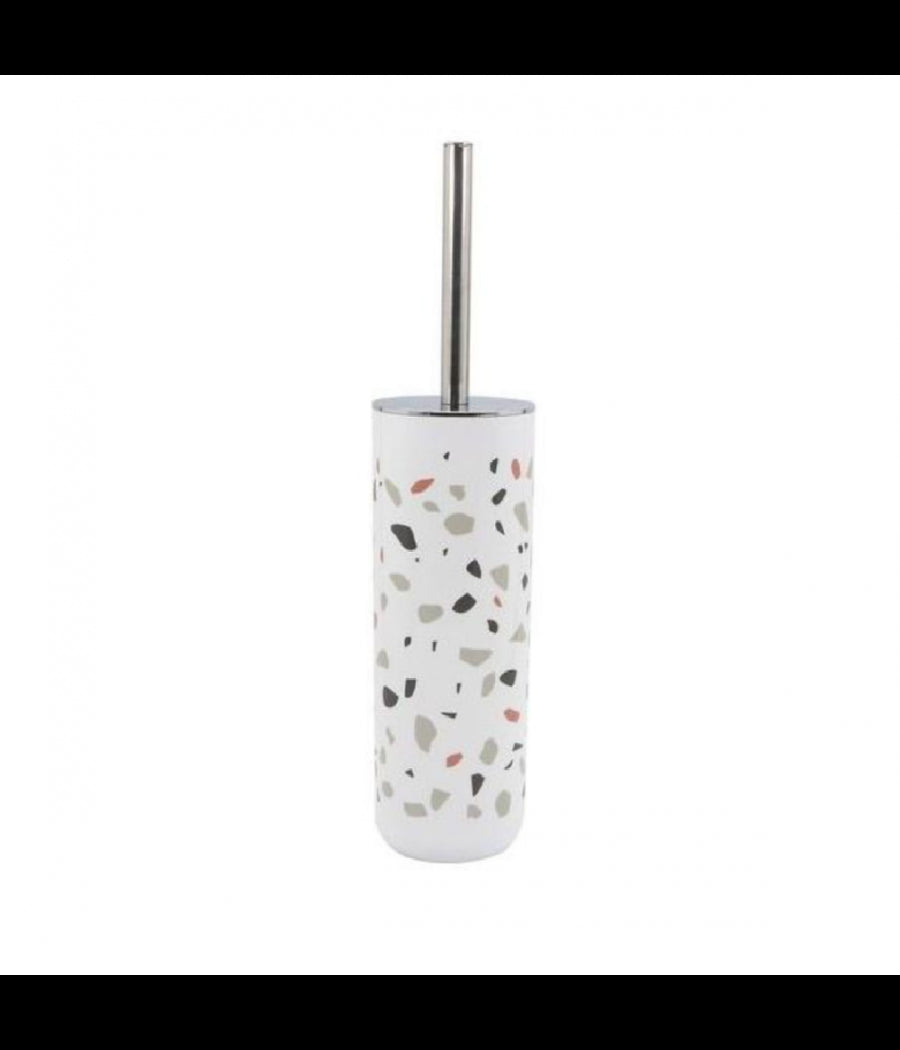 Portascopino Graniglia In Plastica Bianco Multicolore 9.1x26.8 Cm Scopino 69843         