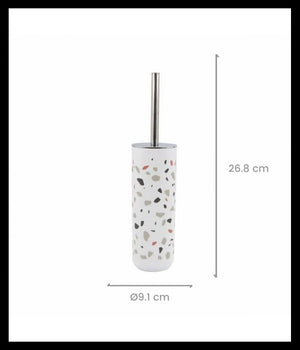 Portascopino Graniglia In Plastica Bianco Multicolore 9.1x26.8 Cm Scopino 69843         