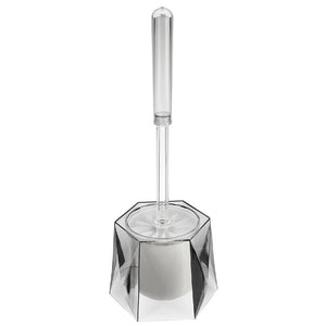 Portascopino grigio in plastica trasparente da appoggio Diamante