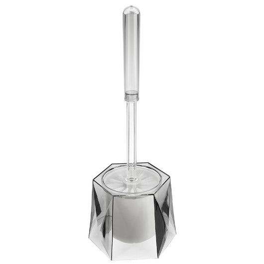 Portascopino grigio in plastica trasparente da appoggio Diamante