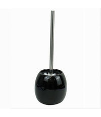 Portascopino In Ceramica Nero Con Scopino Moderno Accessorio Arredo Bagno 79251         