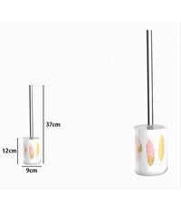 Portascopino Porta Scopino Bagno Wc Toilette Con Piume Con Scopino Completo 69796         