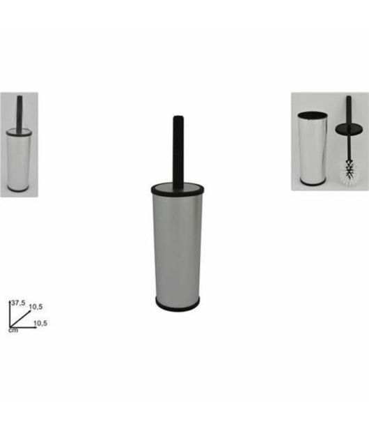 Portascopino Porta Scopino Bagno Wc Toilette Satinato Con Scopino Completo         