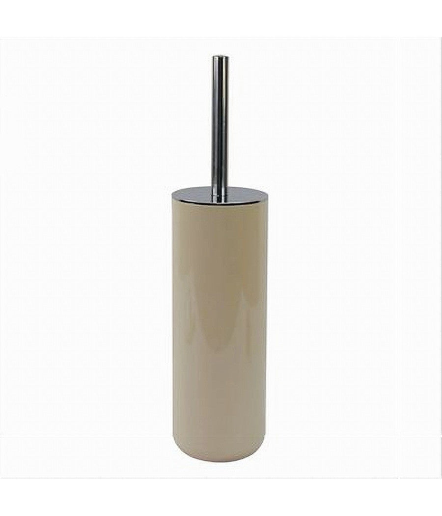 Portascopino Porta Scopino Con Scopettino Wc Bagno Toilette Beige Silver 79884         