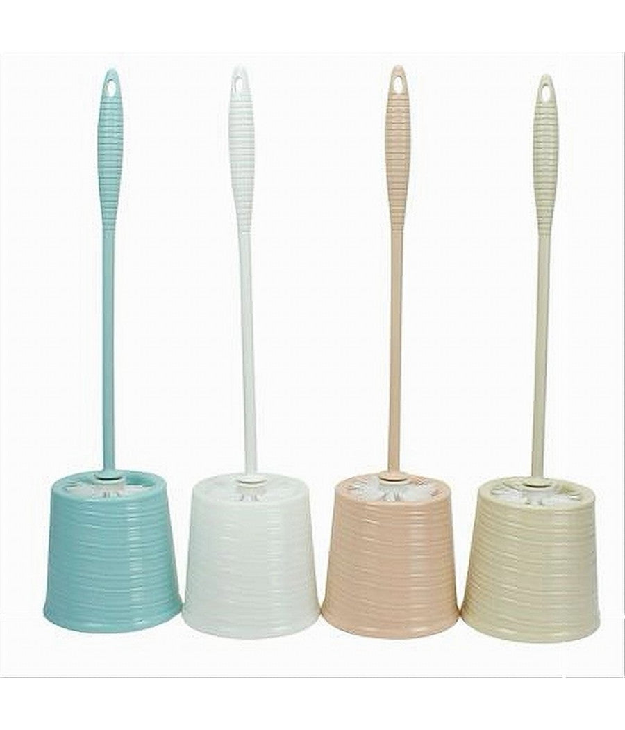 Portascopino Rotondo Colorato Rigato Per Bagno Wc Toilette Con Scopino 79300         