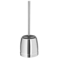 Portascopino wc da appoggio in ceramica con effetto cromato Krom