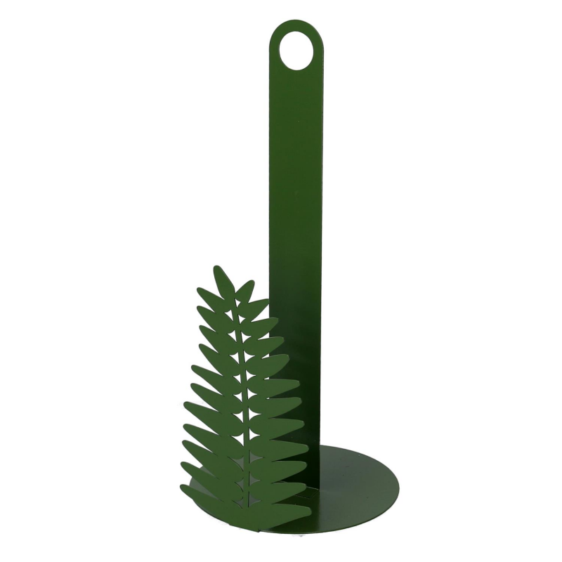 Portascottex metallo foglia alloro verde scuro tondo ø15h33