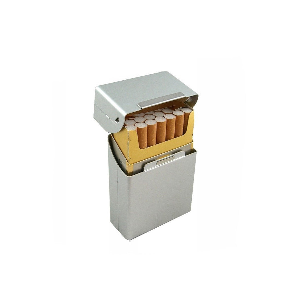 Trade Shop - Portasigarette In Alluminio Porta Pacchetto Sigarette Chiusura Magnetica Scatto -